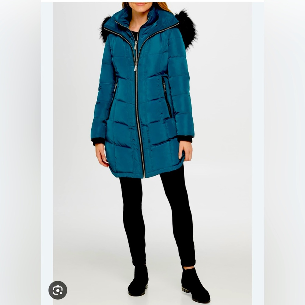 Karl Lagerfeld Turquoise Puffer w/ Detachable Hood⚜️
